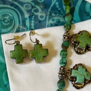 Stunning Native American Cross Earrings
